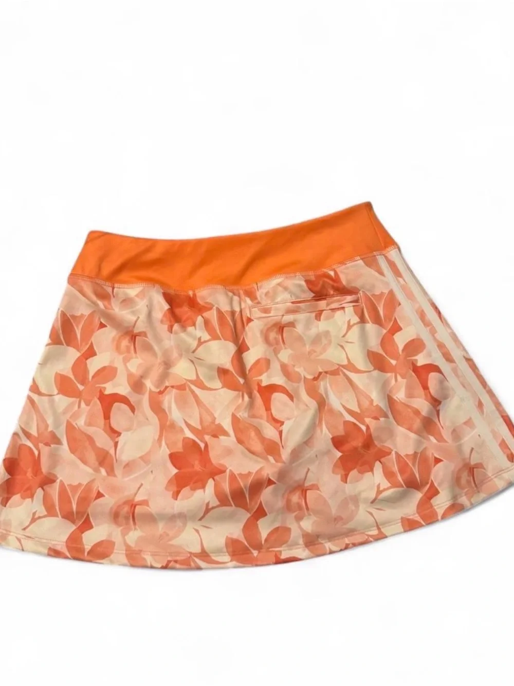 Adidas Floral Orange Tennis Skirt - Picture 2 of 5